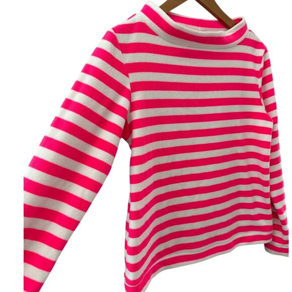 Dudley Stephens Terry Fleece Brighton Boatneck Pink Stripe Size Medium - Picture 5 of 8